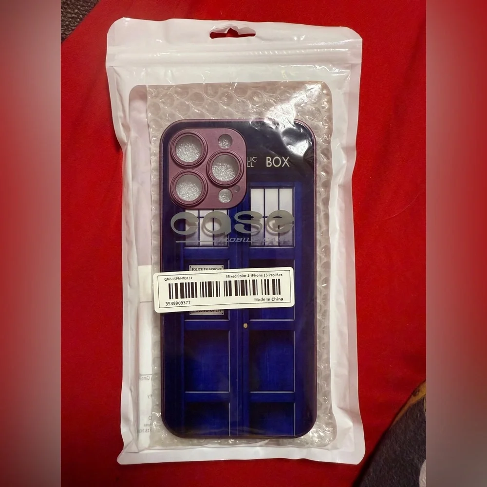Brand New! Never Used! iPhone 15 Pro Max Tardis Case
